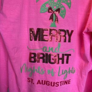 St Augustine Nights of Lights Merry & Bright shirt Medium